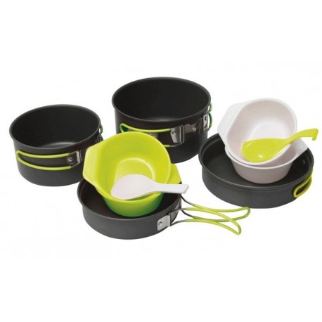 Set vase camping 4 persoane Pinguin Quadri Alu