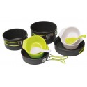 Set vase camping 4 persoane Pinguin Quadri Alu