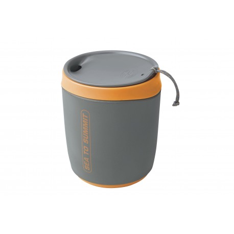 Cana 473 ml cu capac Sea To summit Delta InsulMug, leak proof, orange