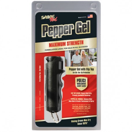 Spray autoaparare cu gel tip breloc Sabre Black, 15 grame