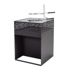 Semineu exterior Cube 1000 cu gratar si loc de lemne