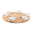 Set 6 boluri cu platou rotativ din lemn, Barbecook
