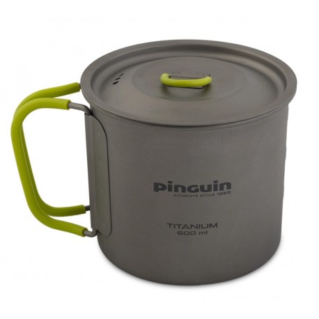 Cana titaniu 600 ml cu capac si husa Pinguin
