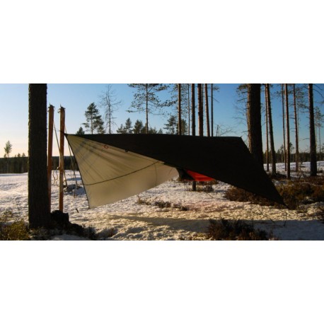 Tenda 3 x 4 m, UFP 50+, Bushmen Thermo Tarp Olive, cu husa transport