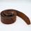 Curea pantaloni din piele strut, latime 40 mm, maro roscat Tapel