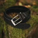 Curea pantaloni din piele strut, latime 40 mm, negru Tapel