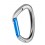 Carabiniera Crag Key Lock clapeta dreapta silver