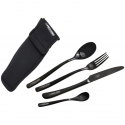 Set 4 tacamuri inox cu husa neopren Prologic blackfire