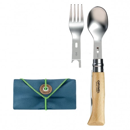 Set tacamuri picnic Opinel cu lingura, furculita, cutit