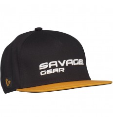 Sapca Savage Gear flak peak 3D logo, black ink, marime universala