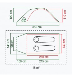 Cort 2 persoane Coleman Darwin 2 Plus