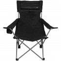 Scaun pliabil camping Fox Outdoor Deluxe, cordura, negru, perna inclusa, max 150 kg, cu husa