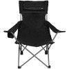 Scaun pliabil camping Fox Outdoor Deluxe, cordura, negru, perna inclusa, max 150 kg, cu husa