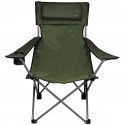 Scaun pliabil camping Fox Outdoor Deluxe, cordura, olive, perna inclusa, max 150 kg, cu husa