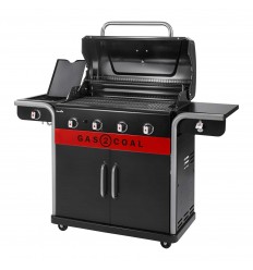 Gratar pe gaz si carbuni hibrid Char-Broil Gas2Coal 2.0 440 cu 4 arzatoare 140926