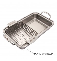 Cos din inox pentru gratar 25 x 16 x 7 cm Char-Broil 140016