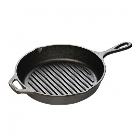 Tigaie grill adanca rotunda din fonta cu maner Lodge 26 cm L-8GP3