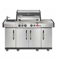 Bucatarie pe gaz, 4 arzatoare inox, arzator infrarosu, grile fonta, Enders Kansas II Pro 4 SIK Profi Turbo 871433