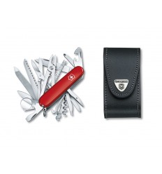 Victorinox Swisschamp rosu si teaca piele Victorinox - pachet promo