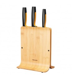 Suport din bambus pentru 3 cutite Fiskars Functional Form