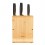 Suport din bambus pentru 3 cutite Fiskars Functional Form
