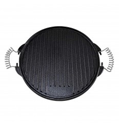 Plita rotunda din fonta doua fete neteda si grill cu manere detasabile Activa 15220