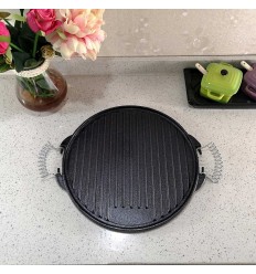 Plita rotunda din fonta doua fete neteda si grill cu manere detasabile Activa 15220