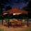 Pavilion gazebo din otel pentru gratar cu copertina Sunjoy LAURO 340cm x 340cm negru/bej A101011900