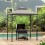 Pavilion gazebo din otel pentru gratar cu copertina Sunjoy Linas 244cm x 152cm negru/gri deschis A103002202