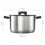 Oala cu capac, din otel inoxidabil, fara acoperire antiaderenta, Fiskars Hard Face, 5 l, 22 cm