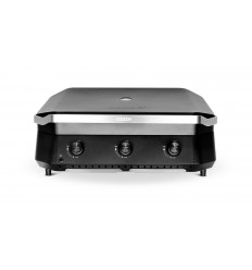 Gratar pe gaz tip plancha cu 3 arzatoare si capac Cozze 800 7,5kW 90516 si Stand metalic Cozze 90534