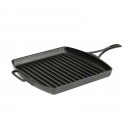 Tigaie grill adanca patrata din fonta cu maner triplu asezonata Lodge Blacklock 29 cm L-BL65GP