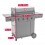 Gratar pe gaz Char-Broil Essential 4 G cu 4 arzatoare, grile din fonta, TRU-Infrared 140235