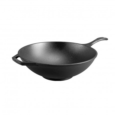 Tigaie Wok din fonta cu maner Chef Collection Lodge 31 cm L-C12W