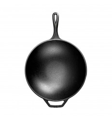 Tigaie Wok din fonta cu maner Chef Collection Lodge 31 cm L-C12W