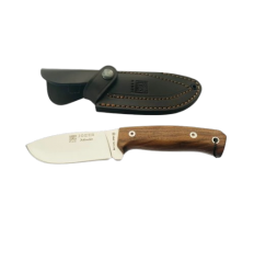 Cutit Joker Montes Outdoor, maner lemn de nuc, cu teaca piele