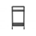 Modul bucatarie de exterior masa inalta cu rafturi deschise negru 60x60x110 cm Cozze 90538