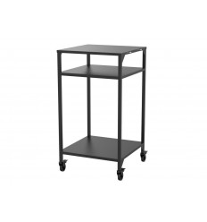 Modul bucatarie de exterior masa inalta cu rafturi deschise negru 60x60x110 cm Cozze 90538