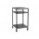 Modul bucatarie de exterior masa inalta cu rafturi deschise negru 60x60x110 cm Cozze 90538