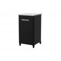 Modul bucatarie de exterior dulap inalt cu 1 usa, spatiu depozitare butelie si blat de lucru din inox 60x60x110 cm Cozze 90537
