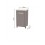 Modul bucatarie de exterior dulap inalt cu 1 usa, spatiu depozitare butelie si blat de lucru din inox 60x60x110 cm Cozze 90537