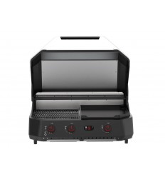 Gratar pe gaz tip plancha si grill cu 3 arzatoare si capac G-800 Combo Cozze 90505
