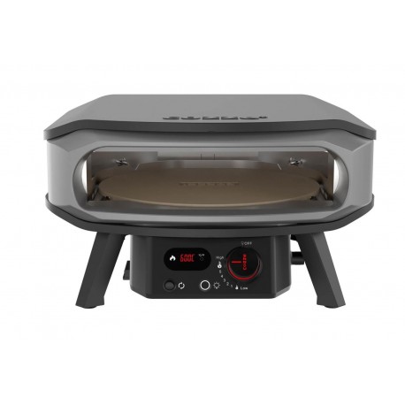 Cuptor pentru pizza pe gaz cu piatra rotativa, termometru digital si iluminat LED Premium Rotate 17 inci 43 cm Cozze 90442