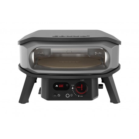 Cuptor pentru pizza pe gaz cu piatra rotativa, termometru digital si iluminat LED Premium Rotate 13 inci 33 cm Cozze 90440