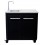 Modul bucatarie de exterior cu doua usi, cu chiuveta, robinet si blat de lucru din inox Cozze negru 90x60x90 cm RES02-90529