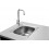 Modul bucatarie de exterior cu doua usi, cu chiuveta, robinet si blat de lucru din inox Cozze negru 90x60x90 cm RES02-90529