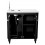 Modul bucatarie de exterior cu doua usi, cu chiuveta, robinet si blat de lucru din inox Cozze negru 90x60x90 cm RES02-90529
