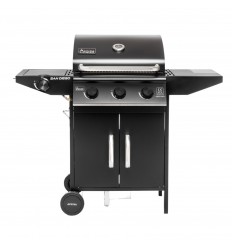 Gratar pe gaz cu 3 arzatoare din inox si arzator lateral Activa San Diego 19689GD