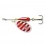 Lingurita rotativa Cormoran SLV/RED TIGER NR.2 / 4G
