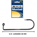 Carlig Mustad negru nickel pentru jig 5/0 100 buc/set